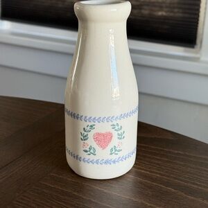 Vintage Decorative Milk Bottle with Heart Design✨